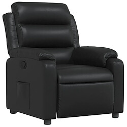 vidaXL Fauteuil inclinable Noir Similicuir