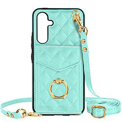 Avizar Coque Cordon pour Samsung Galaxy A54 5G Dos Portefeuille Bague Turquoise