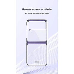 Avis Universal Samsung Galaxy Z Flip 3 Case, pour Samsung Galaxy Z Flip 3 5G Electroplate de boîtier de protection ultra-mince transparent