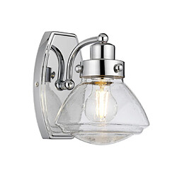 Elstead Lighting Applique murale salle de bains Quoizel Acier,verre grainé transparent Chrome poli