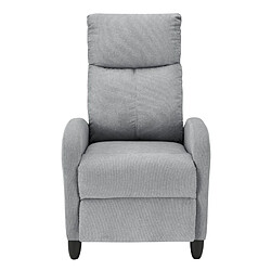 Helloshop26 Fauteuil relaxant avec dossier inclinable et repose-pieds housse textile gris clair 03_0005213 