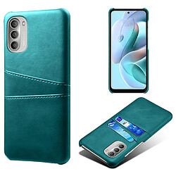 Coque en TPU + PU KSQ avec porte-cartes vert pour votre Motorola Moto G51 5G