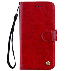 Wewoo Housse Étui rouge pour Samsung Galaxy S9 Texture de la cire d'huile horizontale Flip en cuir avec titulaire et fentes cartes porte-monnaie