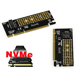 Kalea-Informatique Adaptateur / Carte contrôleur compacte PCIe 16x pour SSD M.2 type M2 NGFF PCIe 3.0 NVMe