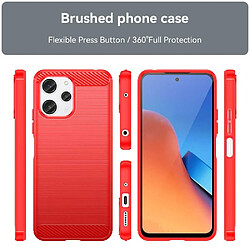 Htdmobiles Coque pour Xiaomi Redmi 12 4G et 5G / Poco M6 Pro 5G - housse etui silicone gel carbone + film ecran - ROUGE