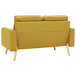 Acheter Maison Chic Ensemble de canapés 2 pcs, Canapé droit Sofa pour Salon Tissu Jaune -GKD877380