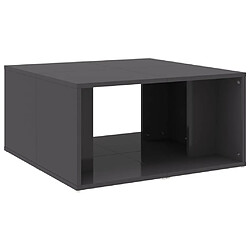 Maison Chic Ensemble de 4 Tables basses,Table Console pour salon Gris brillant 33x33x33 cm Aggloméré -MN55696 pas cher