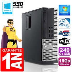 PC DELL 990 SFF Intel G840 Ram 16Go Disque 240 Go SSD Wifi W7 - Occasion