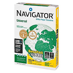 Papier A4 blanc 80 g Navigator Universal - Ramette de 500 feuilles + 50 OFFERTES - Lot de 5