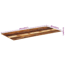 vidaXL Dessus de table rectangulaire 60x140 cm 15-16 mm Bois récupéré pas cher