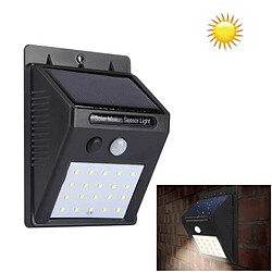 Wewoo LED Avec panneau solaire noir pour la cour / jardin / maison / allée / escaliers / mur extérieur Lumière extérieure de capteur de mouvement de 20