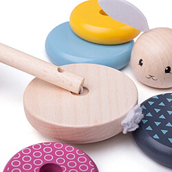 Bigjigs Toys Anneaux empilables en bois pour lapins