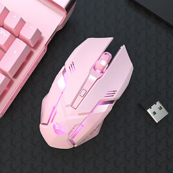 Acheter Universal Souris sans fil bluetooth fille mignonne rose jeu silencieux souris rechargeable ordinateur de bureau jeux mécaniques 2400dpi souris rétroéclairée