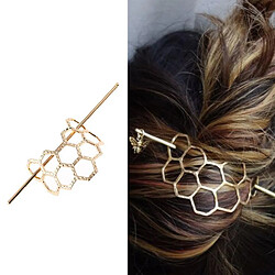 Acheter Bâton à Cheveux Boho En Alliage Métallique En Forme Géométrique De Support De Pain Bun Cage Gold