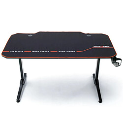 Avis Pegane Table de jeu / bureau de jeu en métal coloris noir - Longueur 140 x Hauteur 75 x Profondeur 65 cm