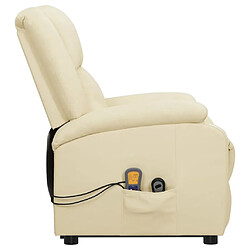 Avis vidaXL Fauteuil de massage Crème Similicuir