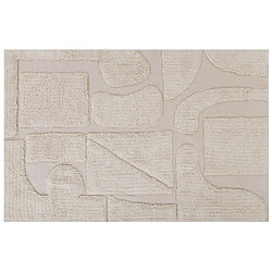 Beliani Tapis en coton Beige 160 x 230 cm DIYADIN