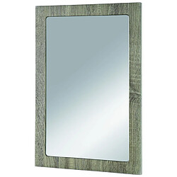 Pegane Miroir murale en MDF Coloris Chêne truffe, Dim : L40 x P2 x H60 