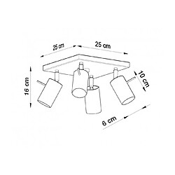 Acheter Luminaire Center Plafonnier Spot Ring Acier Chrom 4 ampoules 16cm