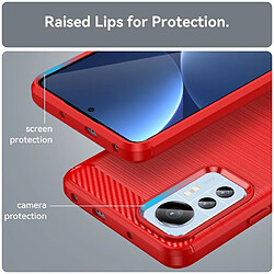 Avis Htdmobiles Coque pour Xiaomi 12 Lite 5G - housse etui silicone gel carbone + verre trempe - ROUGE