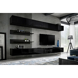 Paris Prix Meuble TV Mural Design Fly VI 320cm Noir