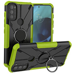 Coque en TPU anti-chocs avec béquille pour votre Motorola Moto G71 5G - vert