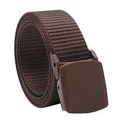 Acheter Ceintures En Nylon Pour Hommes Respirants En Plein Air Coulissent Boucle Café