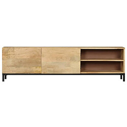 Maison Chic Meuble TV scandinave - Banc TV pour salon 145 x 30 x 41 cm Bois massif de manguier -MN10252