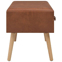 Acheter Helloshop26 Banquette pouf tabouret meuble banc avec tiroirs 80 cm marron synthétique 3002131