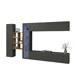 Avis Ahd Amazing Home Design Loane RT Meuble TV suspendu moderne armoire et bibliothèque