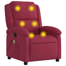 Maison Chic Fauteuil de massage inclinable,Fauteuil luxe de relaxation rouge bordeaux velours -MN48675