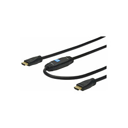 DIGITUS Câble HDMI pour moniteur avec amplificateur, 15,0 m ()