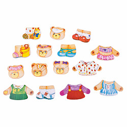 Avis Bigjigs Toys Famille d'ours à habiller en bois