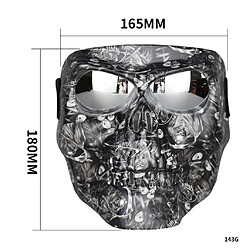 Avis 2xMASQUE FACIAL DE CRÂNE DE MOTORCYCLE AVEC LUNETTES - Motif De Griffonnage - (Moto, Vélo)