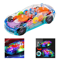 Bébé Voiture Jouet avec Musique et Lumières Transparent Mécanique Vitesse Jouet de Voiture Automatique Direction sur Contacter Creative Cadeaux pas cher