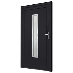 Avis vidaXL Porte d'entrée anthracite 98x208 cm PVC