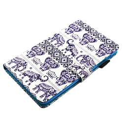 Acheter Wewoo Housse Étui pour Samsung Galaxy Tab A 8.0 / T380 & T385 à rabat horizontal en cuir motif éléphant Lotus avec porte-cartes et fentes cartes