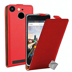 Htdmobiles Housse etui PU cuir fine pour Archos 50b Cobalt + film ecran - ROUGE