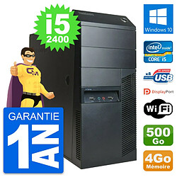 PC Tour Lenovo M91p Intel Core i5-2400 RAM 4Go Disque Dur 500Go Windows 10 Wifi - Occasion