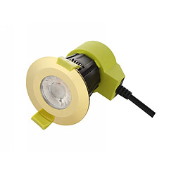 Inspired Downlight encastré LED dimmable, laiton poli, 38 deg. Angle de faisceau, 760lm, 2700K, IP65, DRIVER INCLUS