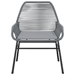 Acheter vidaXL Chaises de jardin lot de 2 avec coussins gris résine tressée