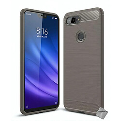 Htdmobiles Coque silicone gel carbone pour Xiaomi Mi 8 Lite + film ecran - GRIS