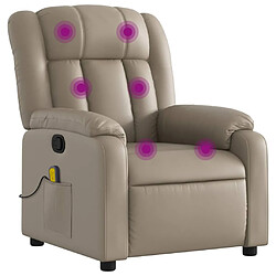 vidaXL Fauteuil de massage inclinable Cappuccino Similicuir