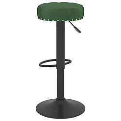 vidaXL Tabourets de bar 2 pcs Vert foncé Velours pas cher