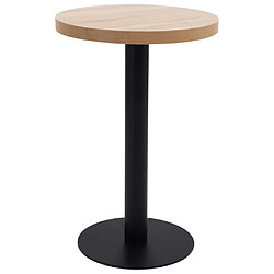 vidaXL Table de bistro Marron clair 50 cm MDF 