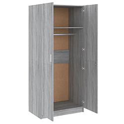 Acheter vidaXL Garde-robe Sonoma gris 80x52x180 cm Bois d'ingénierie