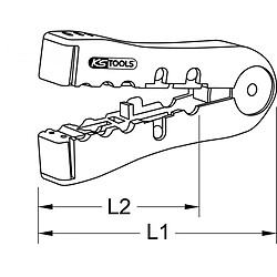 KS TOOLS 115.1241 Pince à dénuder pour câbles informatiques, 112 mm