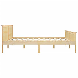 Maison Chic Lit adulte - Lit simple Cadre de lit,Structure du lit Contemporain Bois de pin massif 200x200 cm -MN13676 pas cher