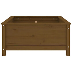 Avis vidaXL Jardinière marron miel 82,5x82,5x39 cm bois massif de pin