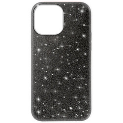 Avizar Coque iPhone 13 Mini Paillette Amovible Silicone Semi-rigide noir